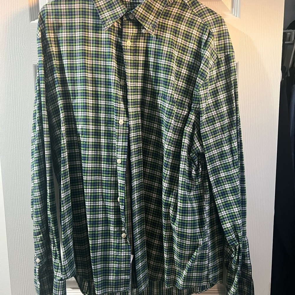Ralph Lauren Men's Green Plaid Shirt